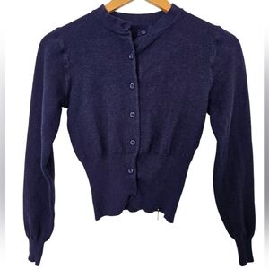 Missguided + Navy Cardigan Sweater Size Large